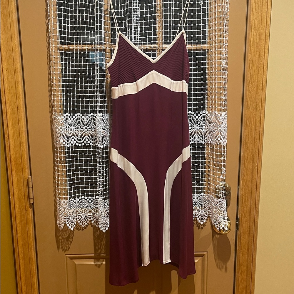 Diane Von Furstenberg Wine and Cream Dress